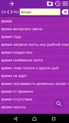 RU-ES Dictionary android App screenshot 6